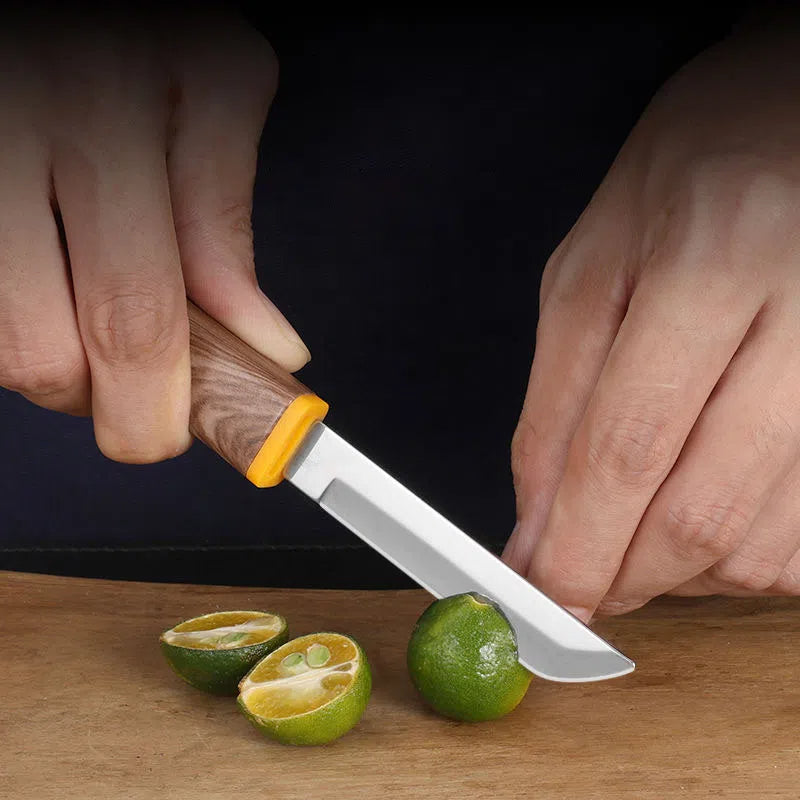 Interlocking Wood-Grain Knife & Fork Travel Set | 420 Stainless Steel, Outdoor Use