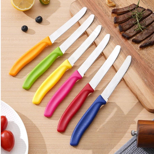 6pcs Colorful Steak Knives Set