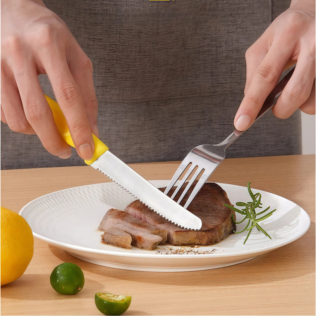 6pcs Colorful Steak Knives Set