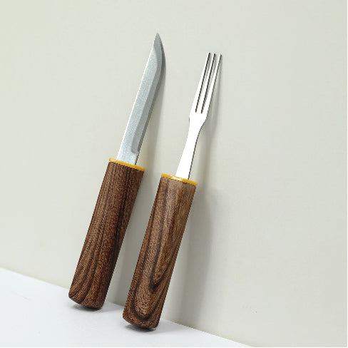Interlocking 2-in-1 Knife & Fork Set | Portable Cutlery Camping Utensils Set