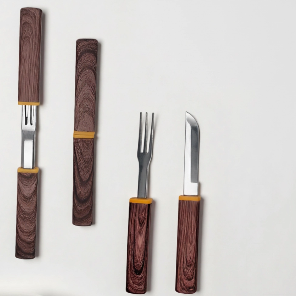 OesenX Interlocking Knife & Fork Set  2-in-1