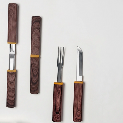 OesenX Interlocking Knife & Fork Set  2-in-1