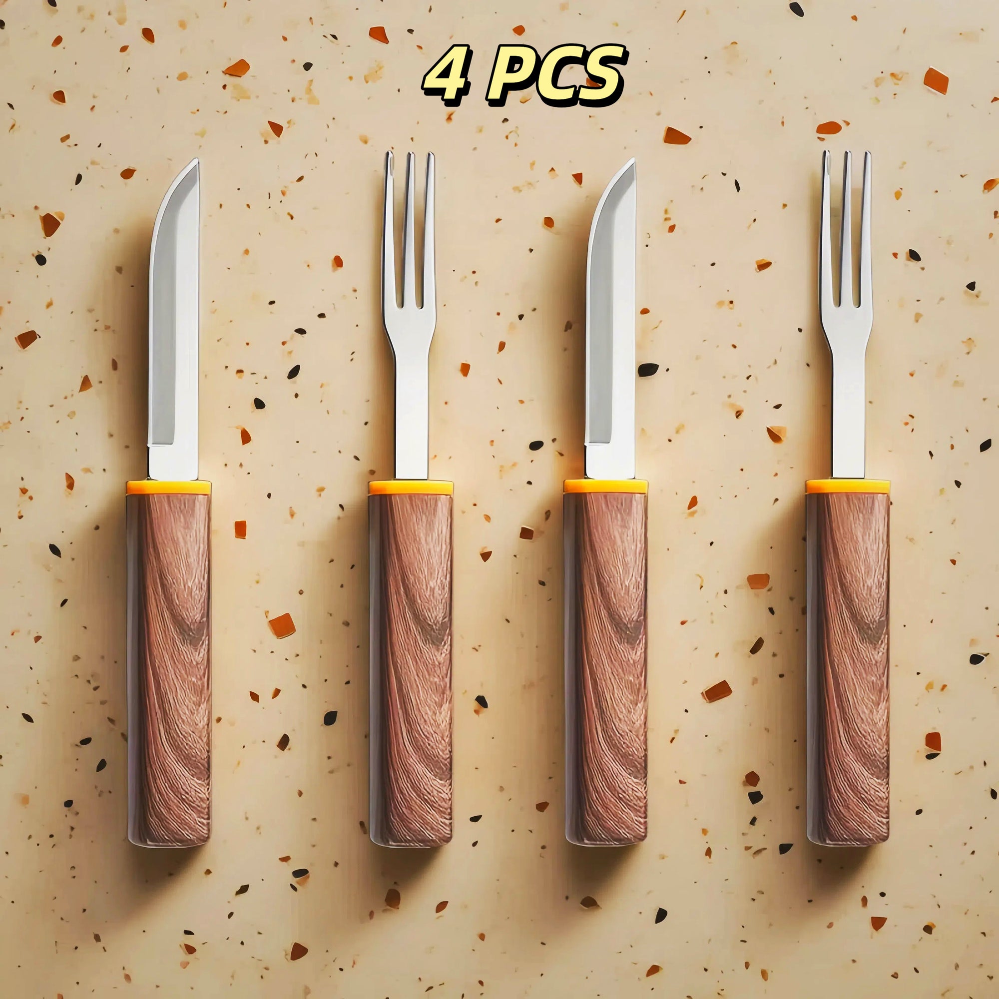 Interlocking 2-in-1 Knife & Fork Set | Portable Cutlery Camping Utensils Set