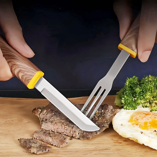 Portable Steak Knife Fork Set