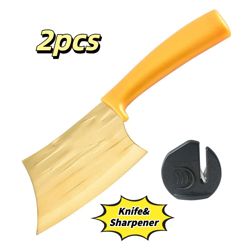 Hand-Forged Tiny Cleaver & Kitchen Knife Set