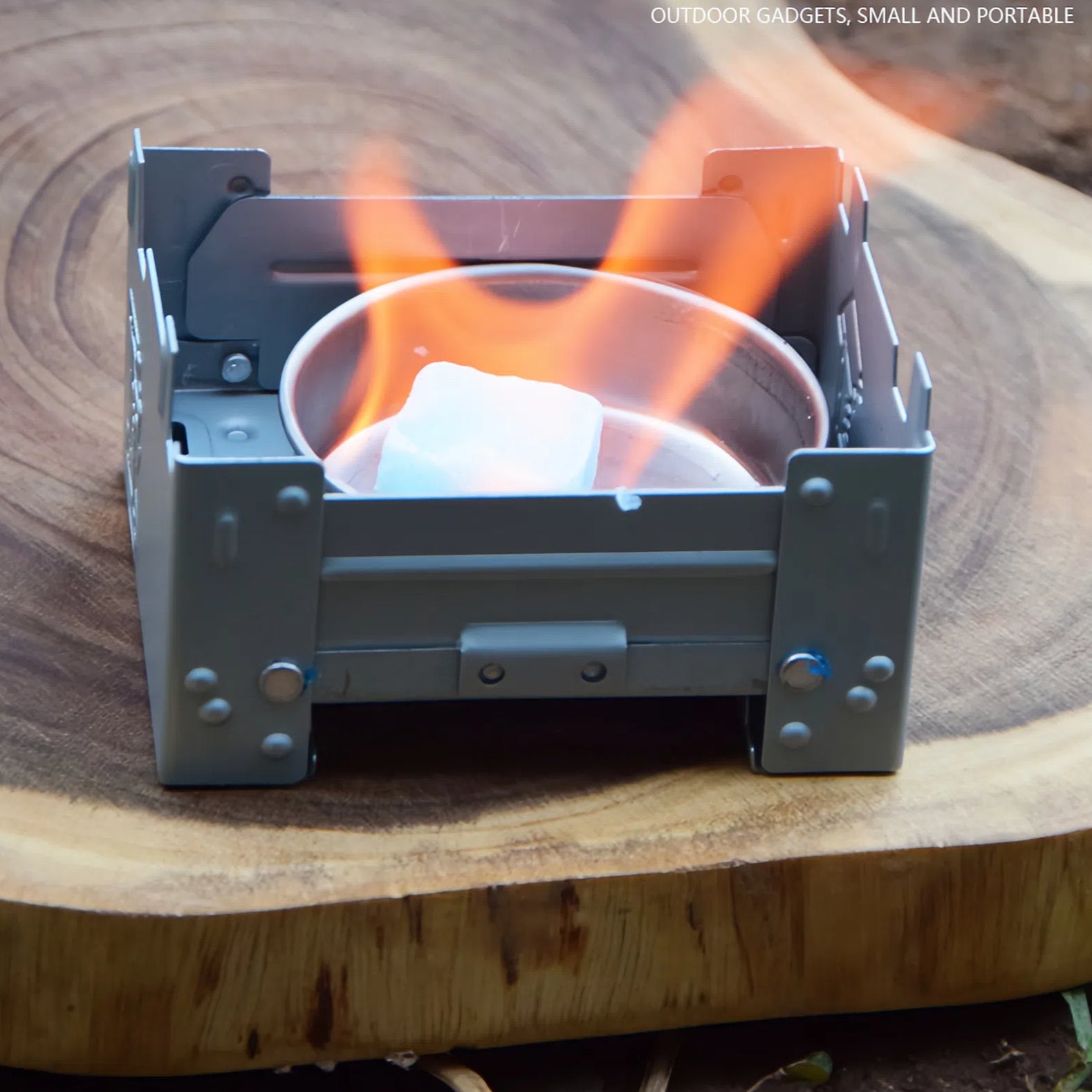 Ultra-Portable Folding Pocket Stove for Camping & Survival