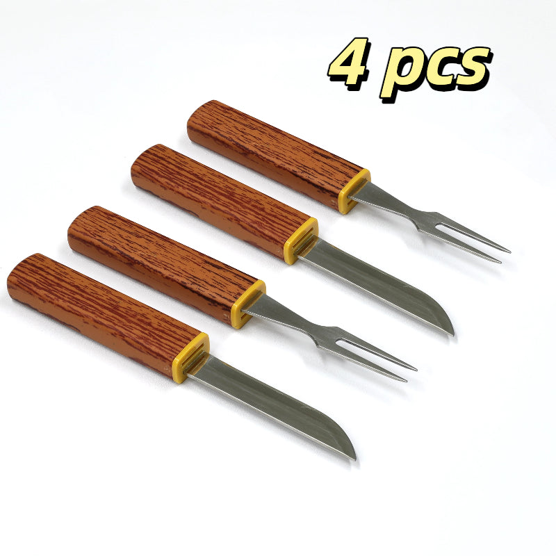 Interlocking 2-in-1 Knife & Fork Set | Portable Cutlery Camping Utensils Set