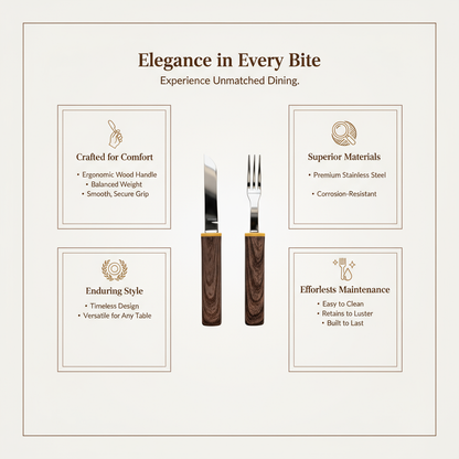 OesenX Interlocking Knife & Fork Set  2-in-1