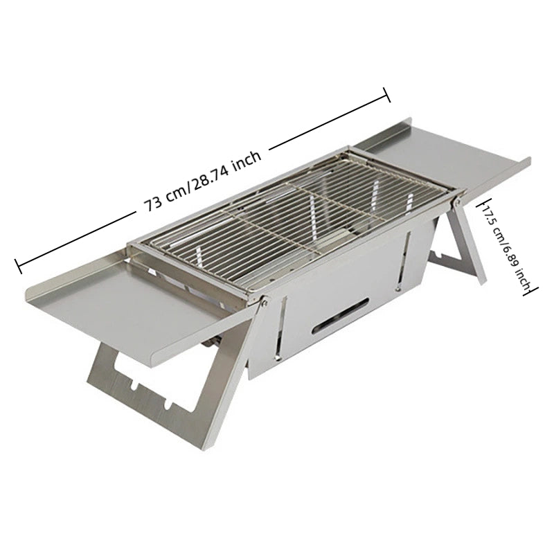 Instant-Setup Portable Charcoal BBQ Grill