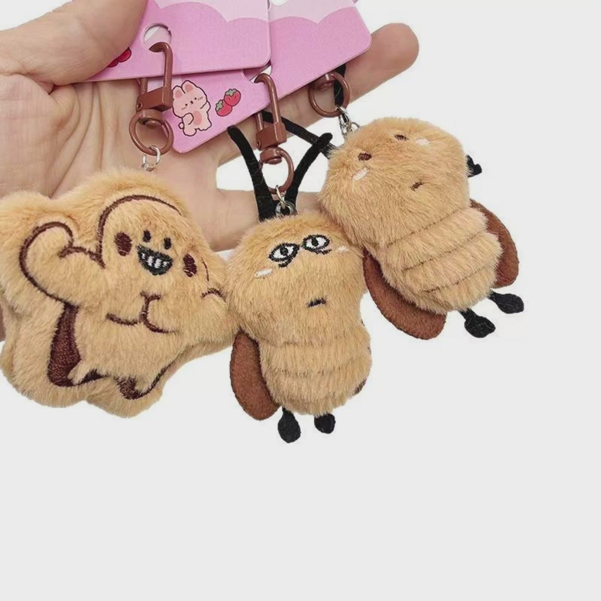 Quirky Friends Plush Keychain Set (Set of 3pcs)